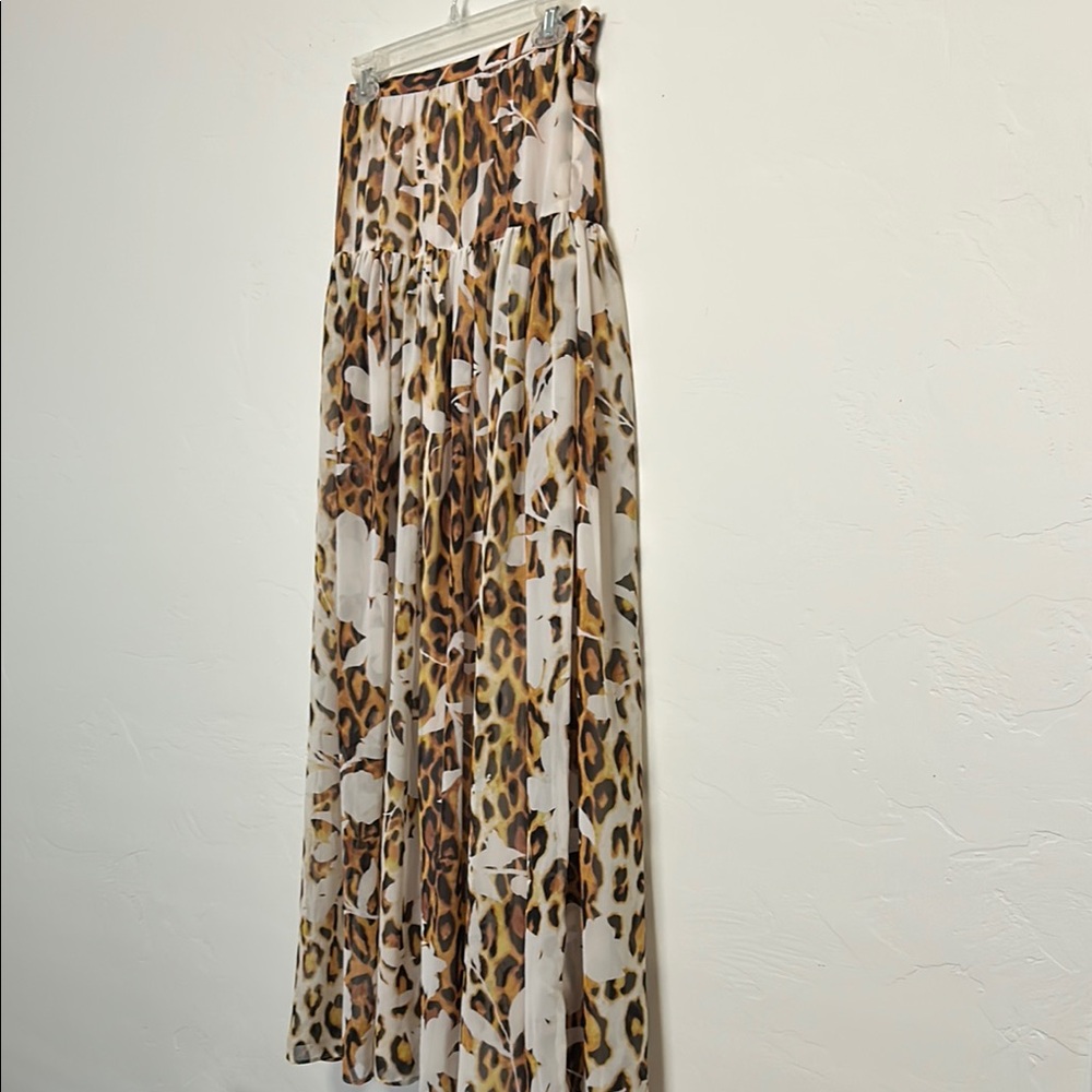 Boston Proper lined Jungle Maxi Skirt - Picture 3 of 14